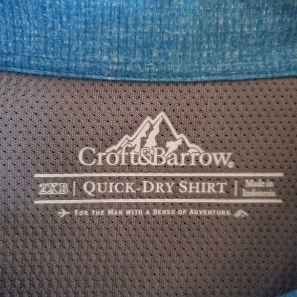 Croft & Barrow Men's Short Sleeve Button-Down Shirt, Size 2XL - Picture 3 of 10